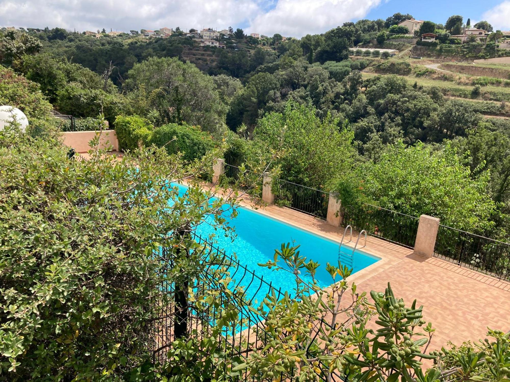 T2 Traversant Avec Une Grande Terrasse Et Piscine Cagnes-sur-Mer Exteriör bild